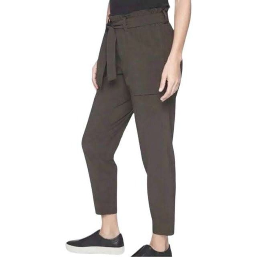 Athleta Gray Athleisure Waist Tapered Cargo Pants Minimalist Travel Outdoor Sz 0 - Picture 2 of 9